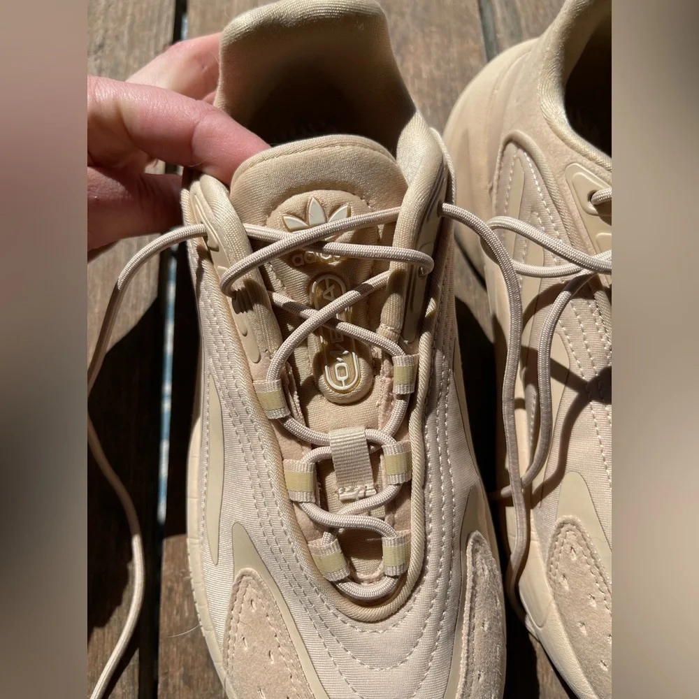 adidas Womens Ozelia Lace Up Sneakers Shoes Casual - Beige - Picture 7 of 10